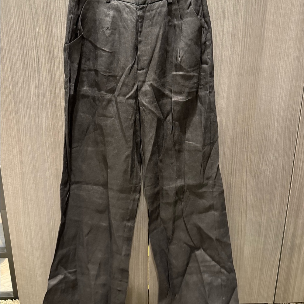 DISSH Black Dress Pants Wide-Leg Silhouette